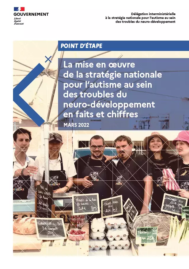 Couverture du DP - La mise en oeuvre de la stratégie nationale pour l‘autisme au sein des troubles du neuro-développement en faits et chiffres